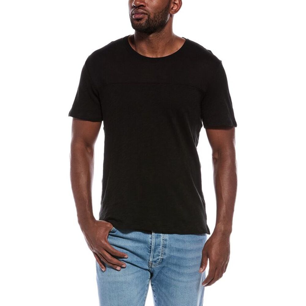 Atm Anthony Thomas Melillo Mens  Mixed Media T-Shirt, Black